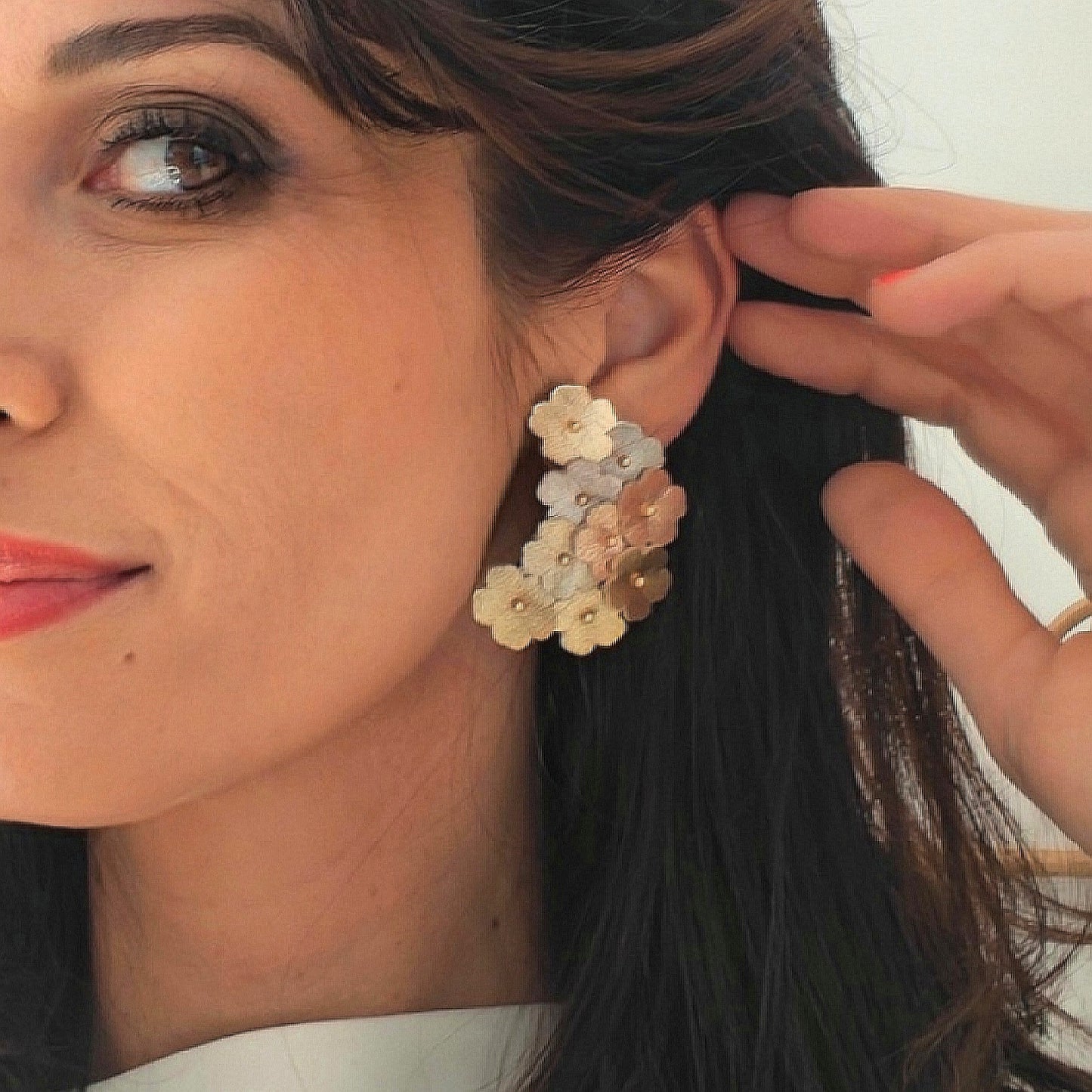 Boucles d'oreilles en cuir Mi-Avril