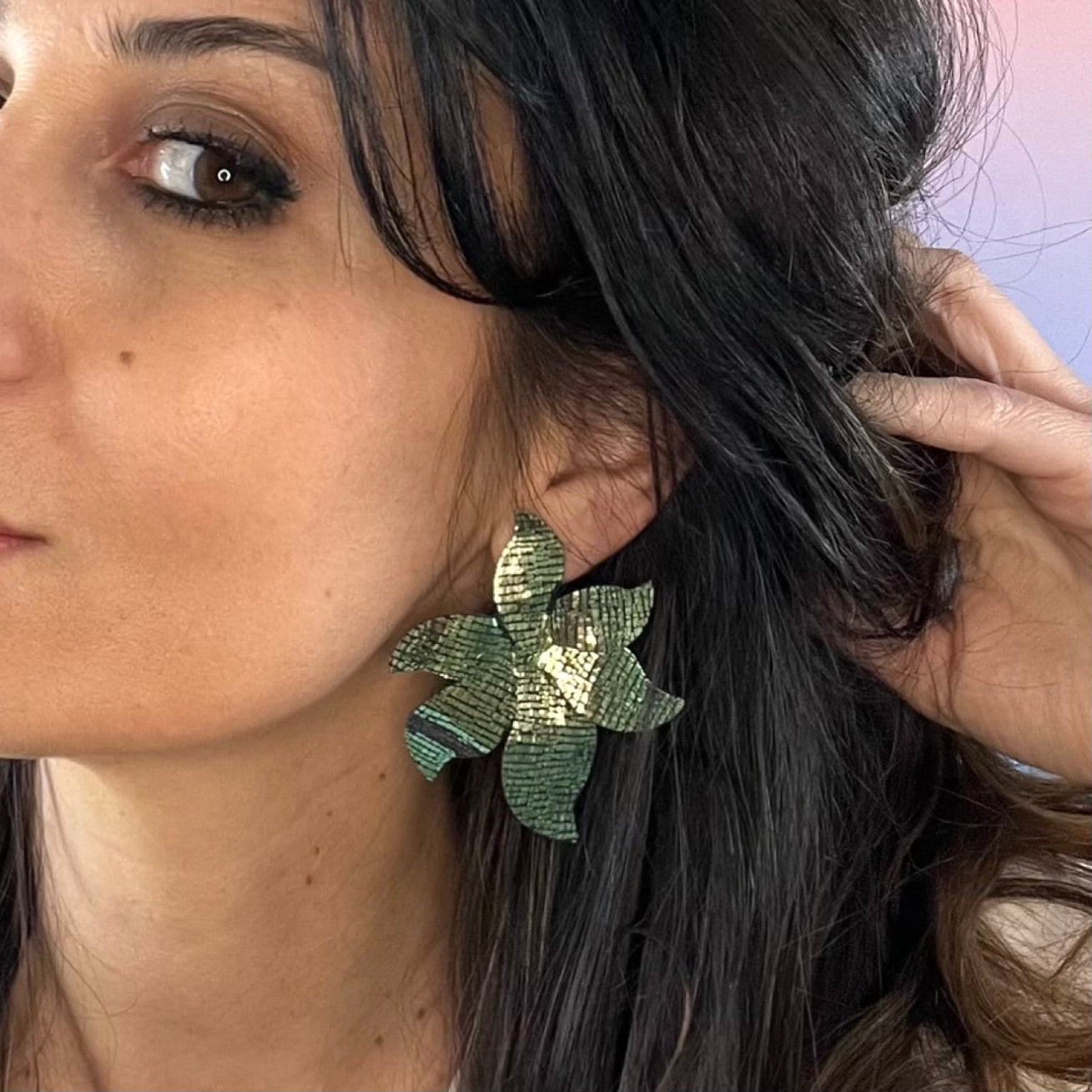 Boucles d'oreilles en cuir Narciso