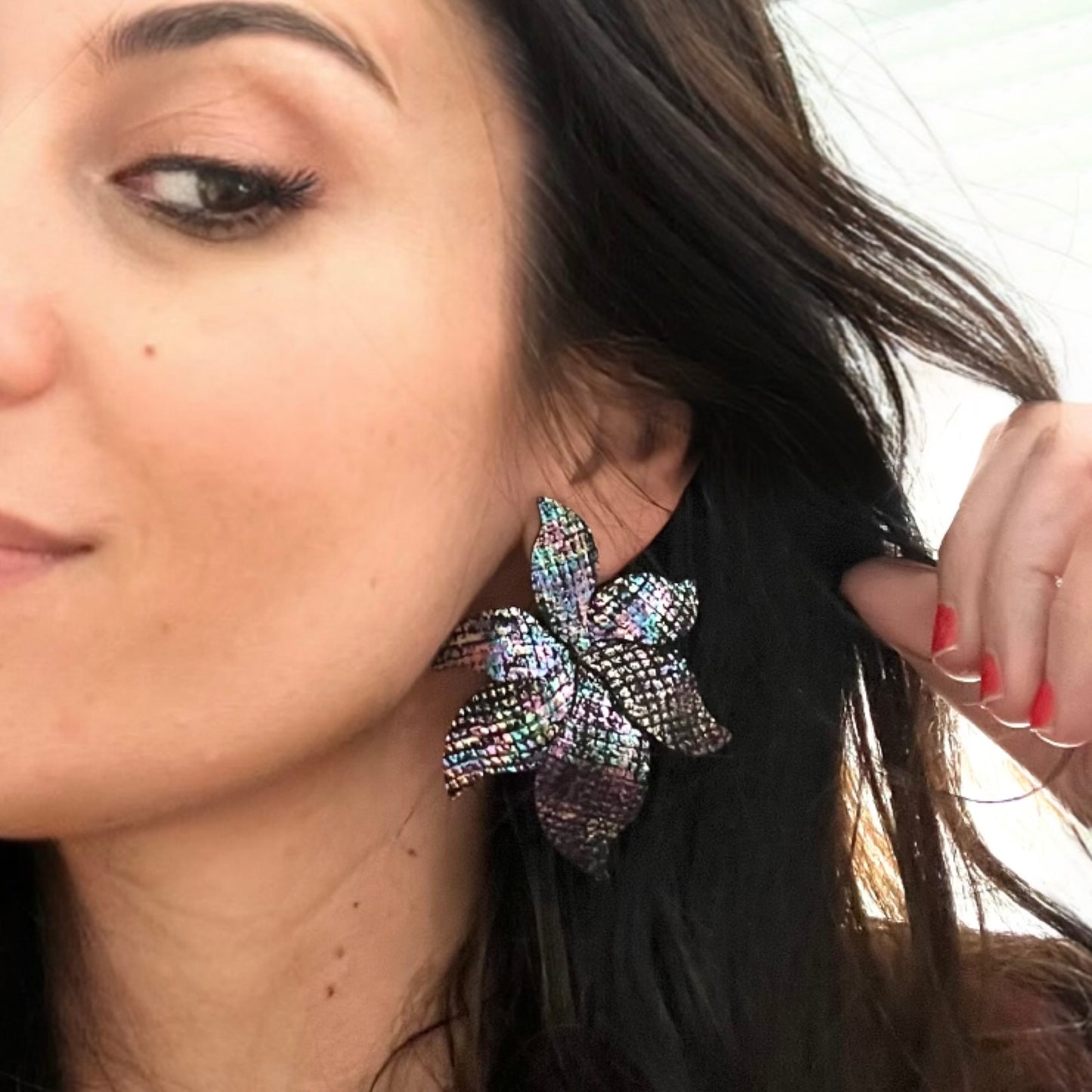 Boucles d'oreilles en cuir Narciso