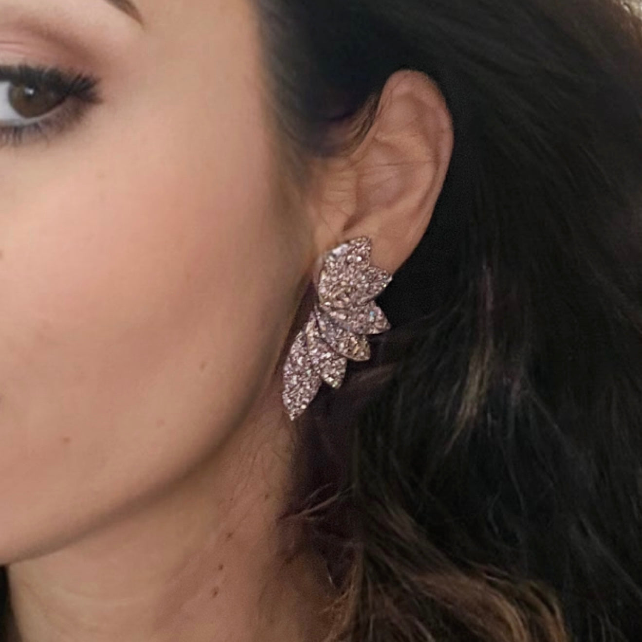 Boucles d'oreilles en cuir Mini-Gabrielle Glitter