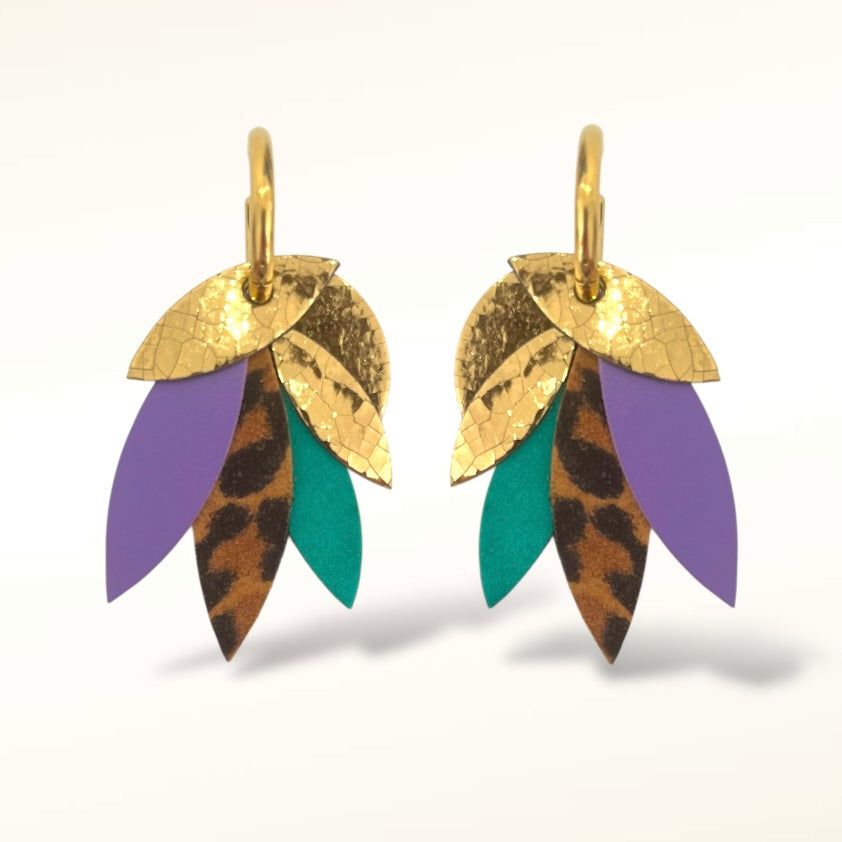 Boucles d'oreilles en cuir Sunshine