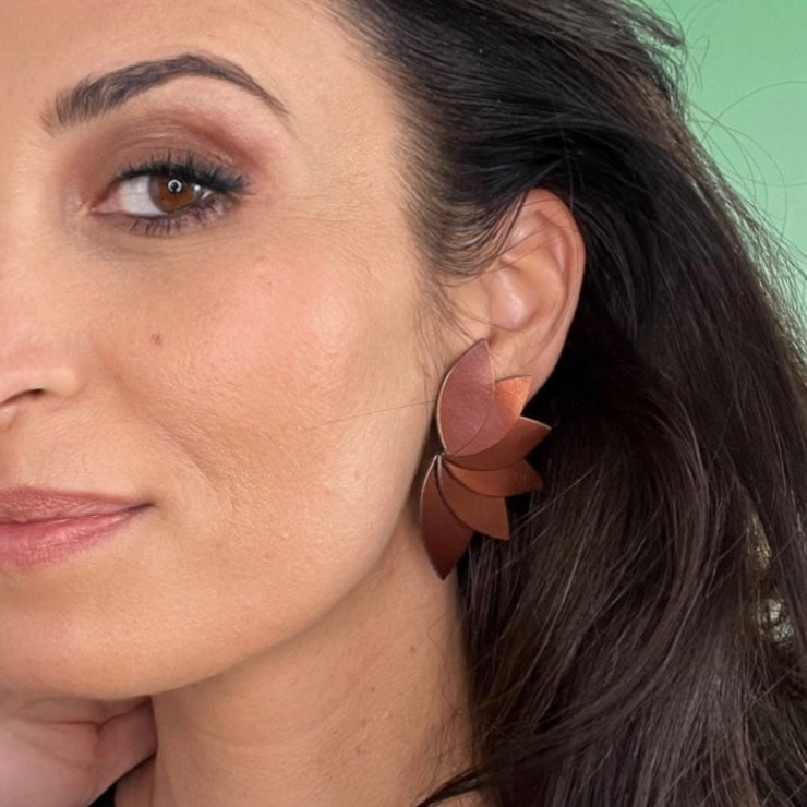 Boucles d'oreilles en cuir Gabrielle XL