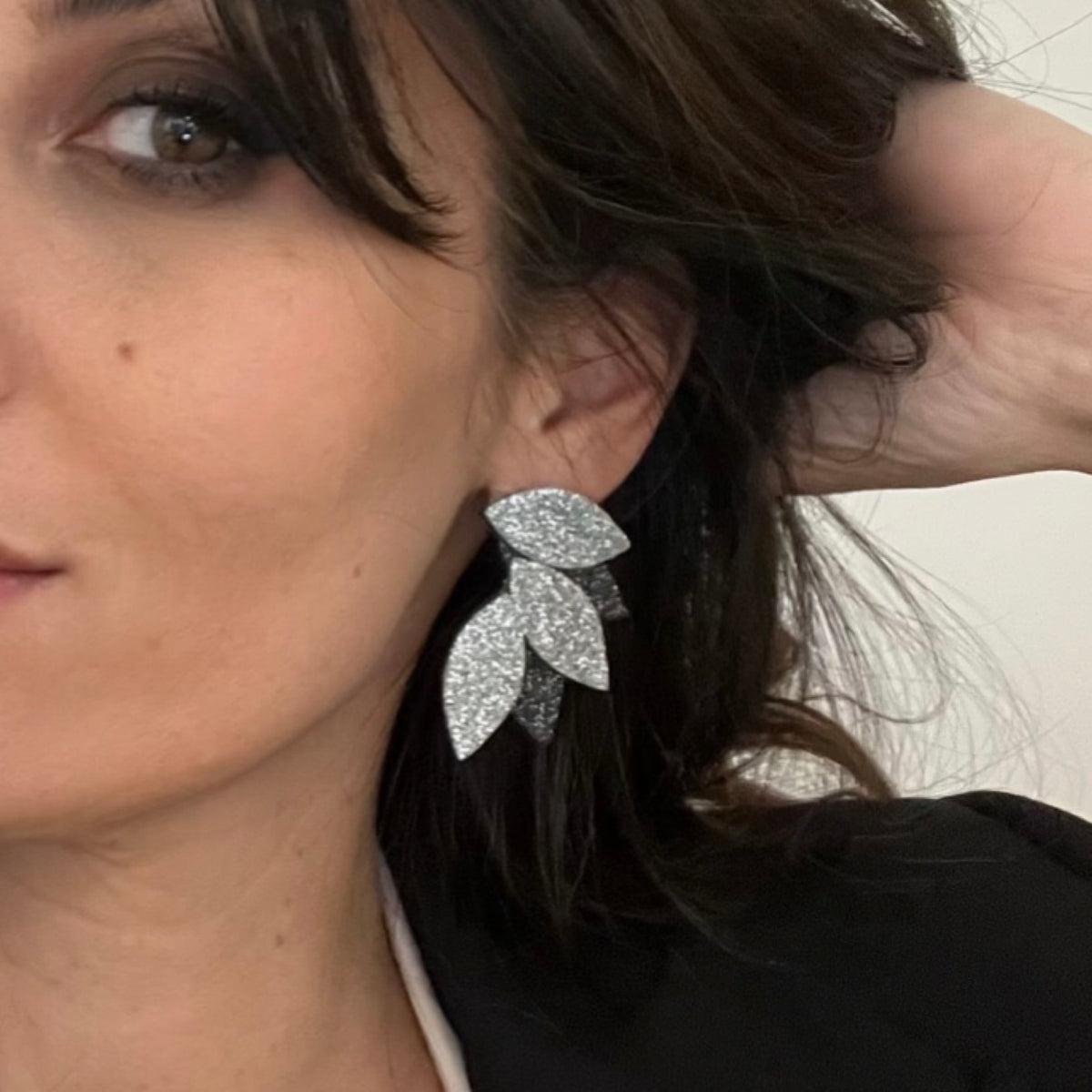 Boucles d'oreilles en cuir Colibri Versus Glitter