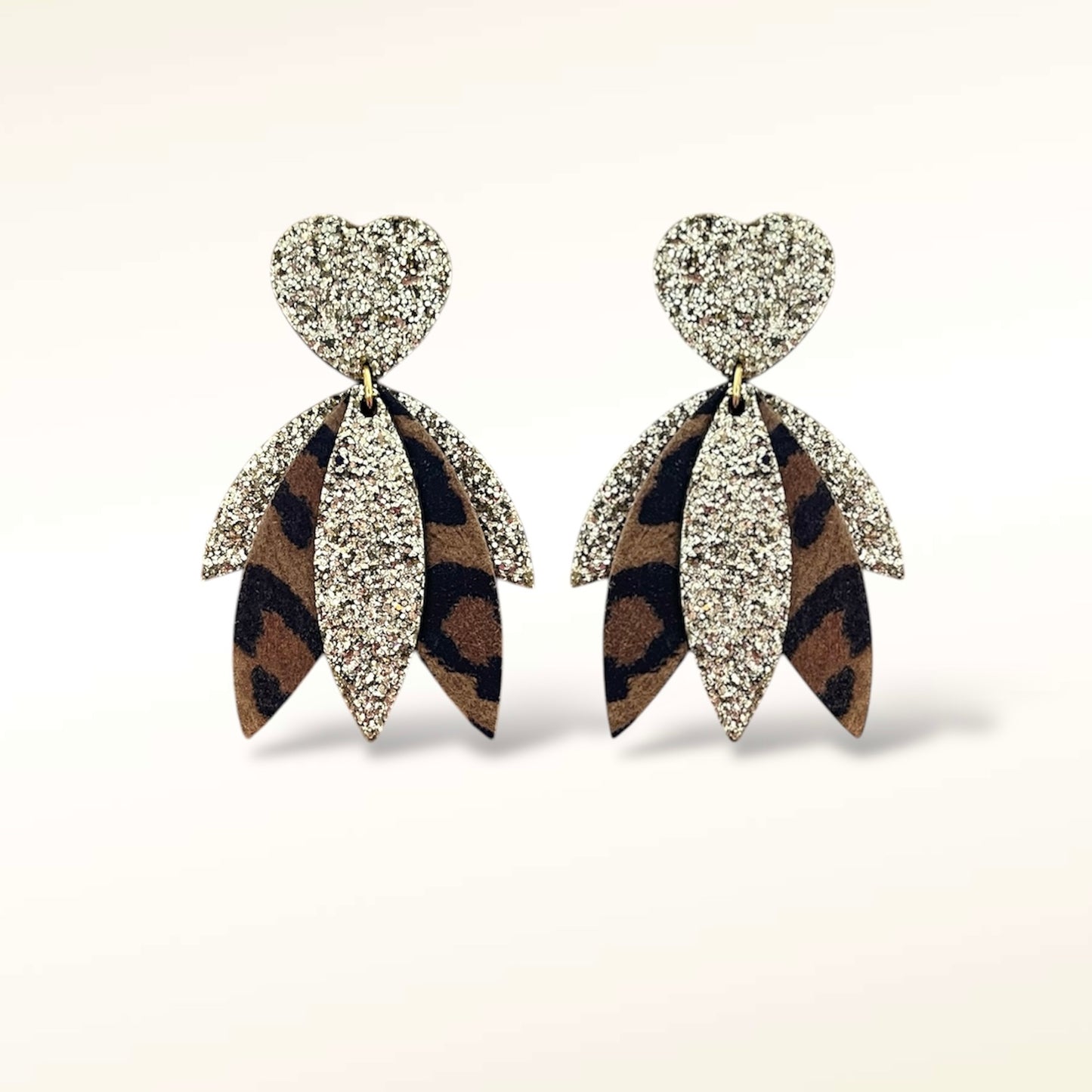 Boucles d'oreilles en cuir Mini-Krystel Glitter
