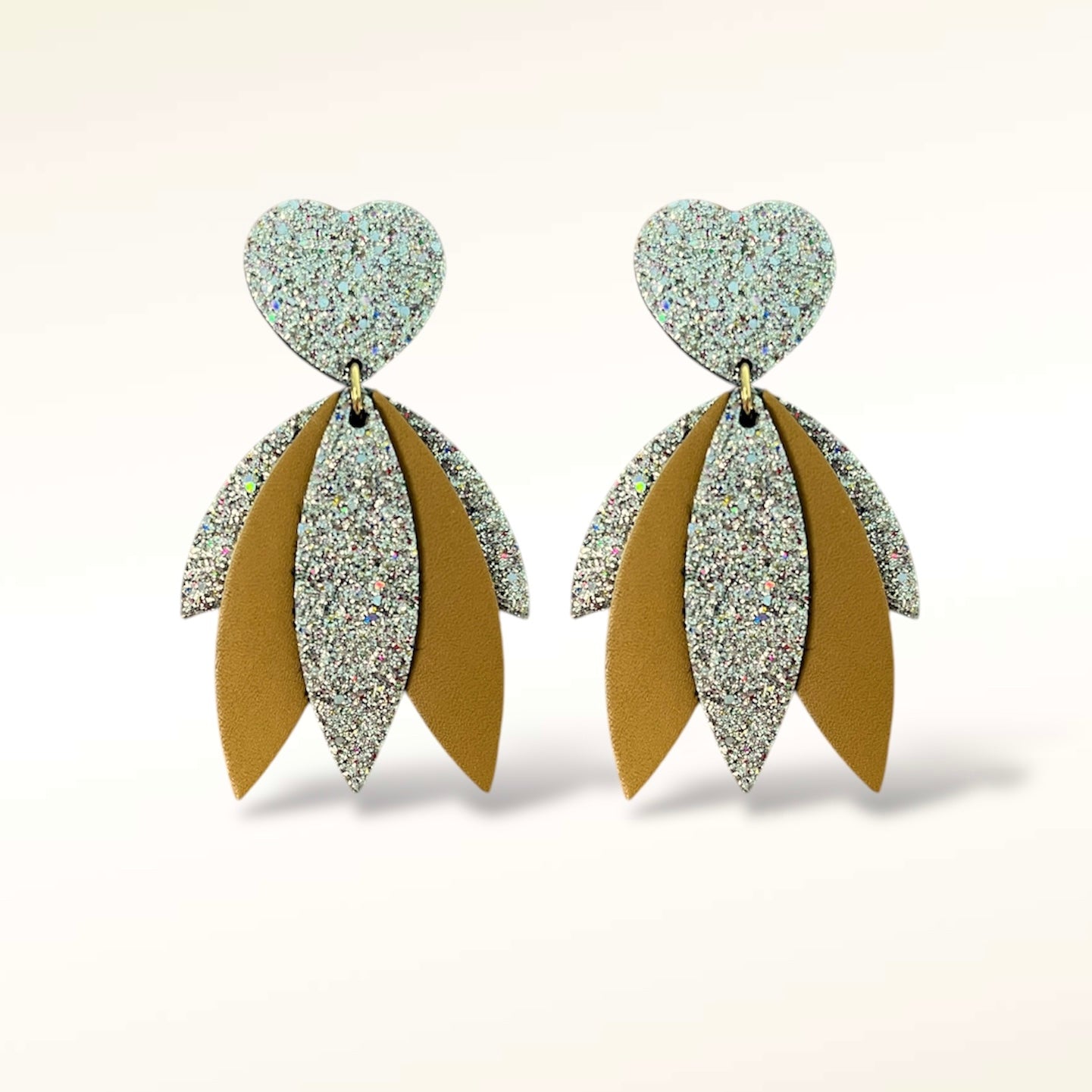 Boucles d'oreilles en cuir Mini-Krystel Glitter