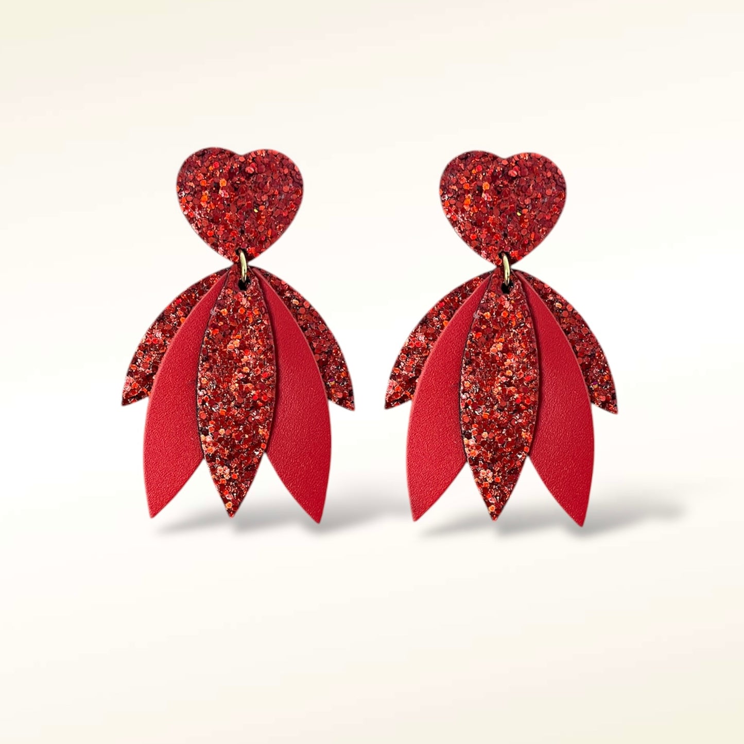Boucles d'oreilles en cuir Mini-Krystel Glitter