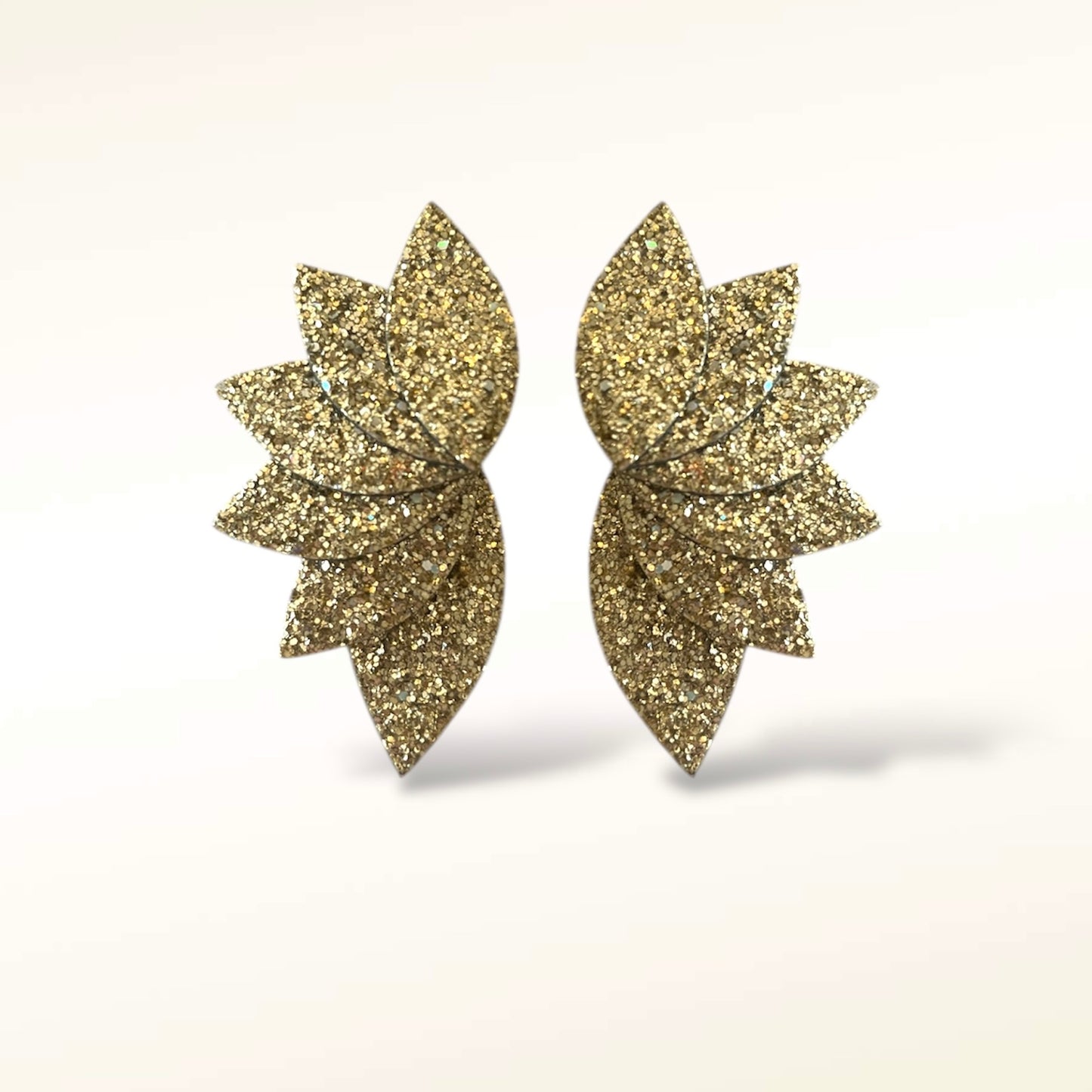 Boucles d'oreilles en cuir Gabrielle XL Glitter