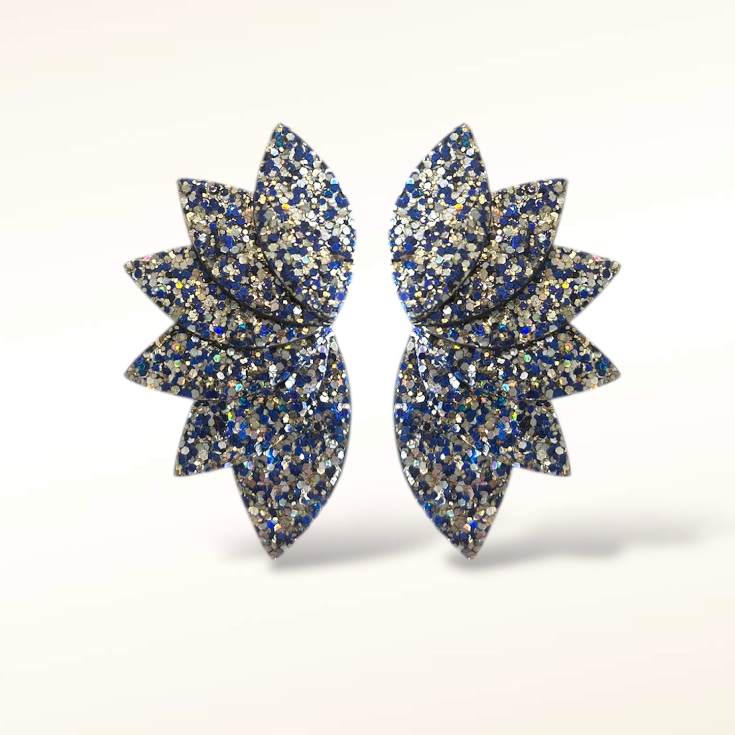 Boucles d'oreilles en cuir Gabrielle XL Glitter