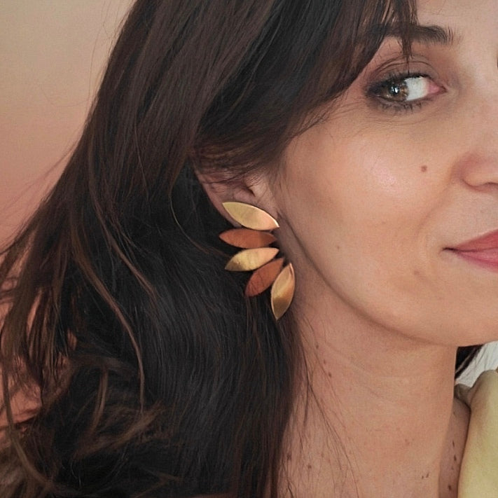 Boucles d'oreilles en cuir Bloom (Large)