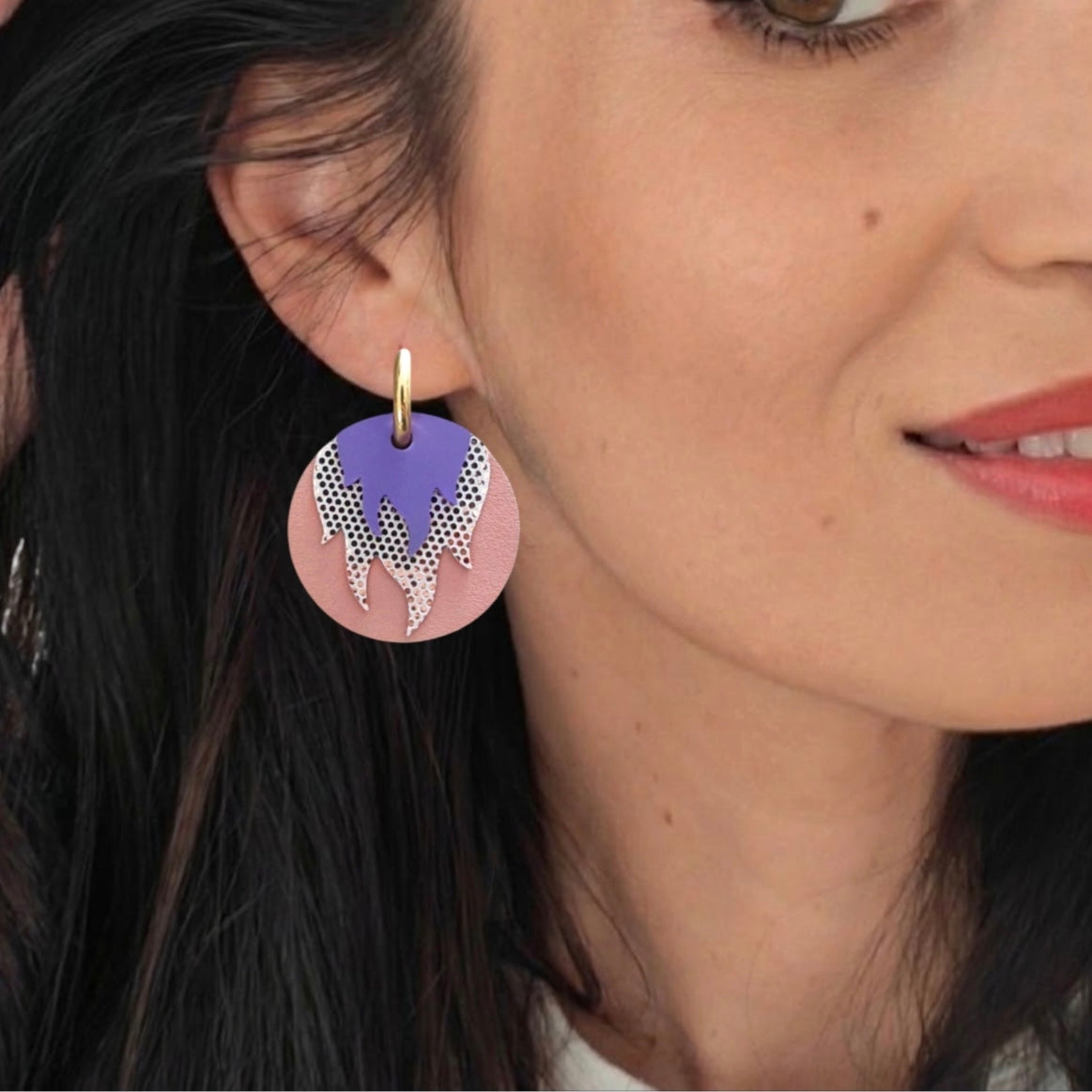 Boucles d'oreilles en cuir Chili (créoles)