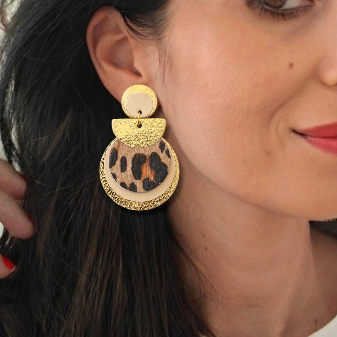 Boucles d'oreilles en cuir Nomade