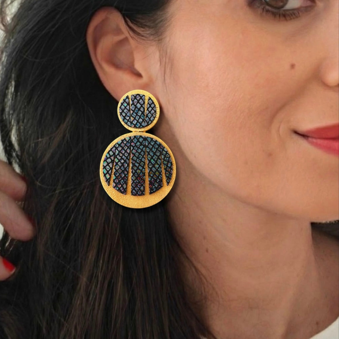 Boucles d'oreilles en cuir Mattis