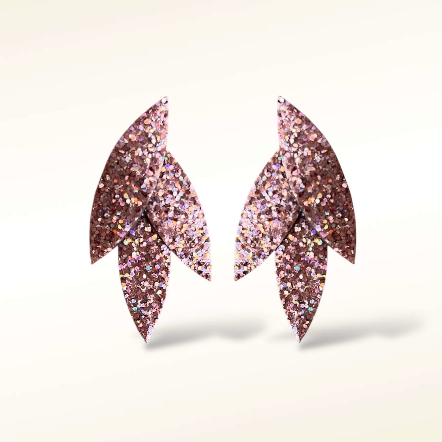 Boucles d'oreilles en cuir Frida Glitter