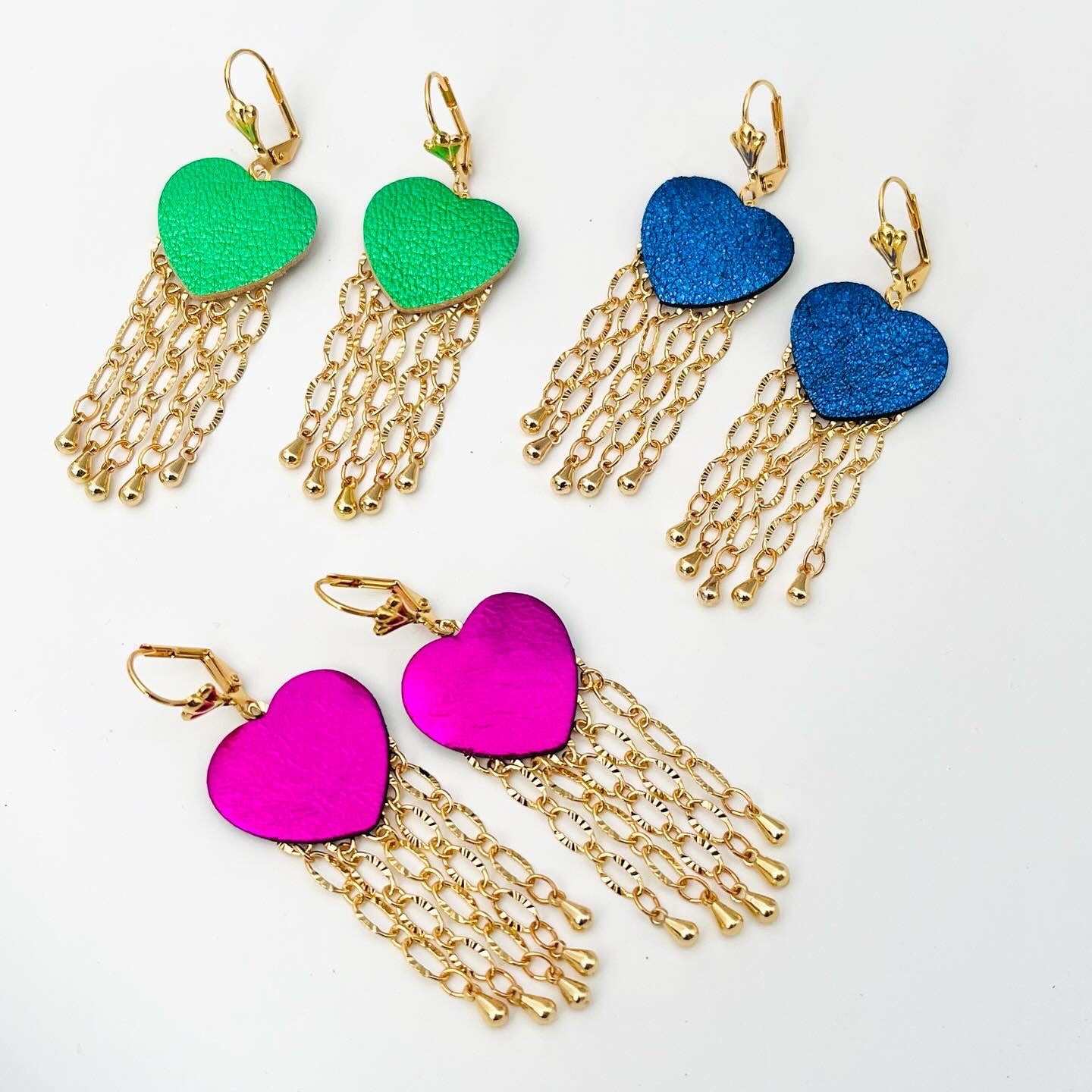 Boucles d'oreilles en cuir Aphrodite