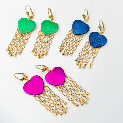 Boucles d'oreilles en cuir Aphrodite
