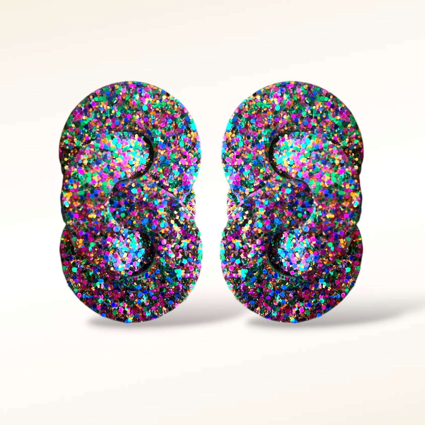 Boucles d'oreilles en cuir Swann Glitter