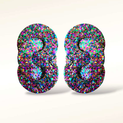 Boucles d'oreilles en cuir Swann Glitter