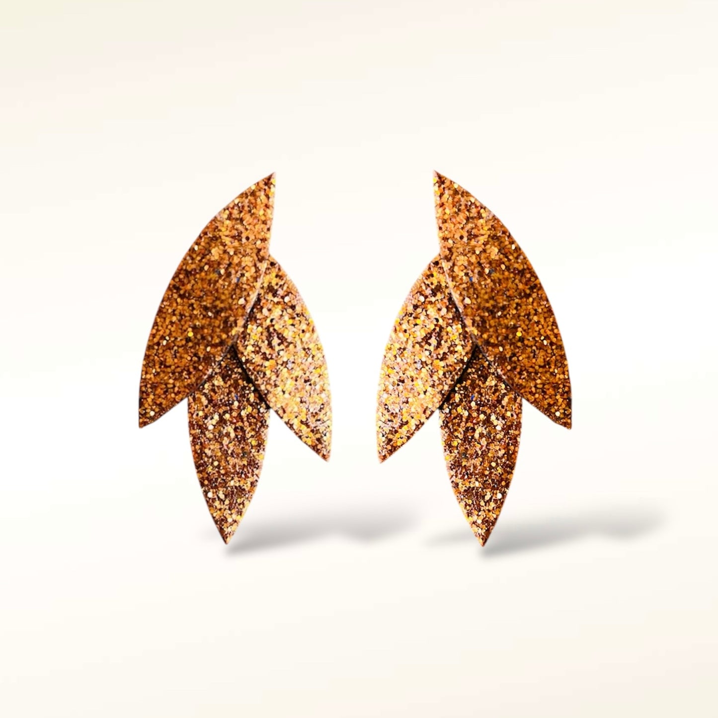 Boucles d'oreilles en cuir Frida Glitter