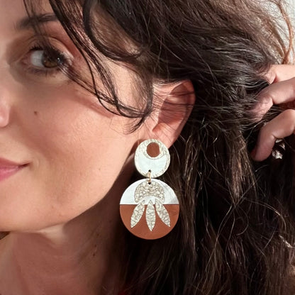 Boucles d'oreilles en cuir Calypso