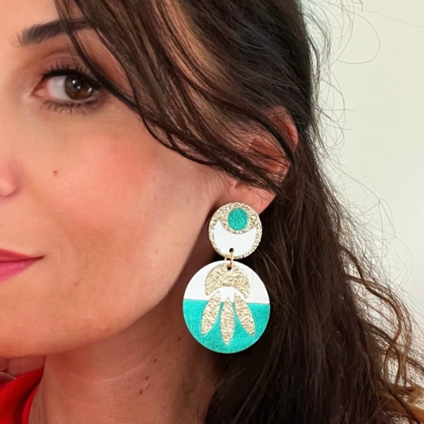 Boucles d'oreilles en cuir Calypso