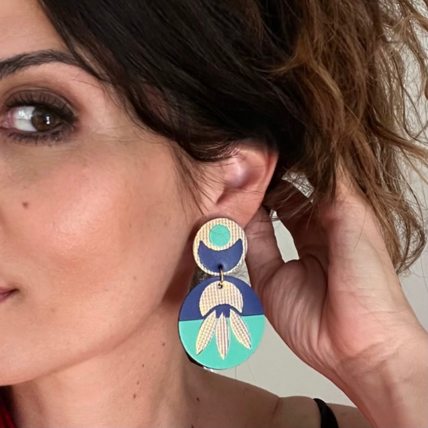 Boucles d'oreilles en cuir Calypso