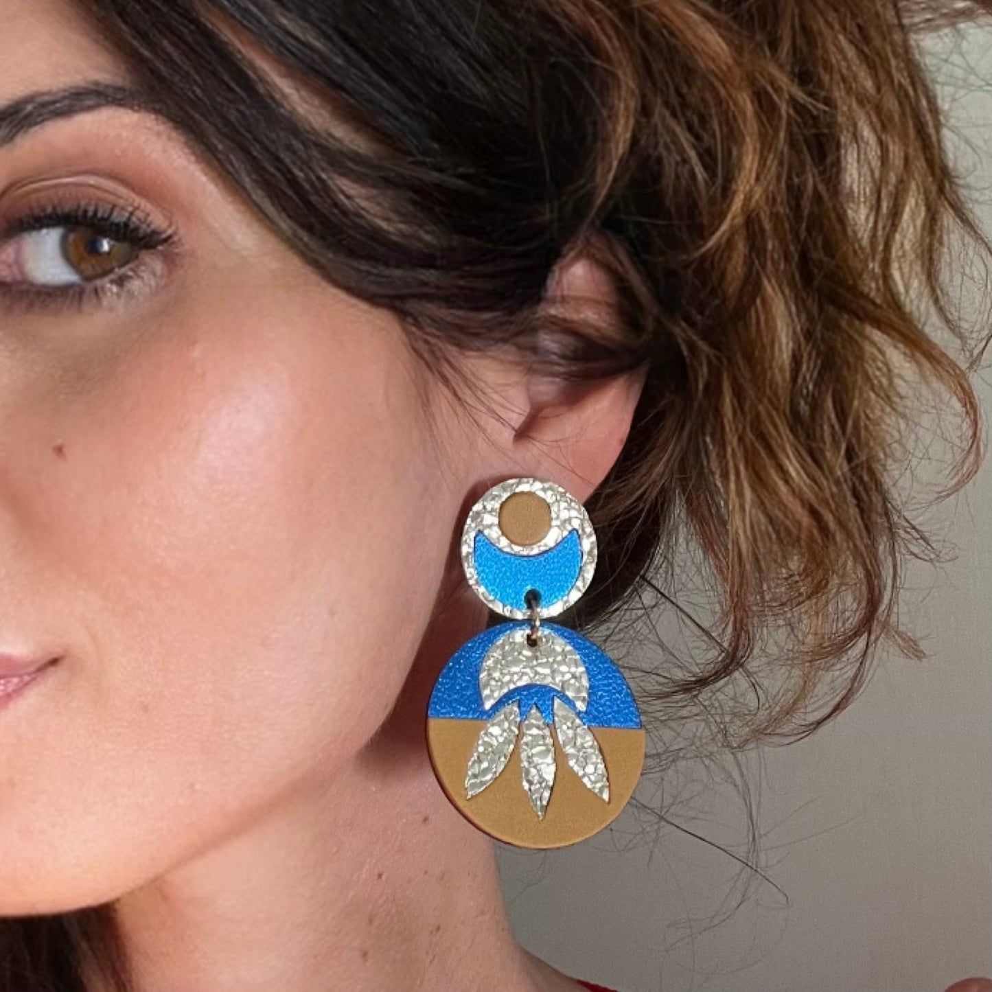 Boucles d'oreilles en cuir Calypso