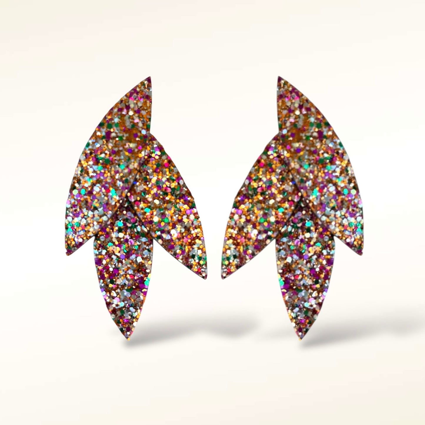 Boucles d'oreilles en cuir Frida Glitter