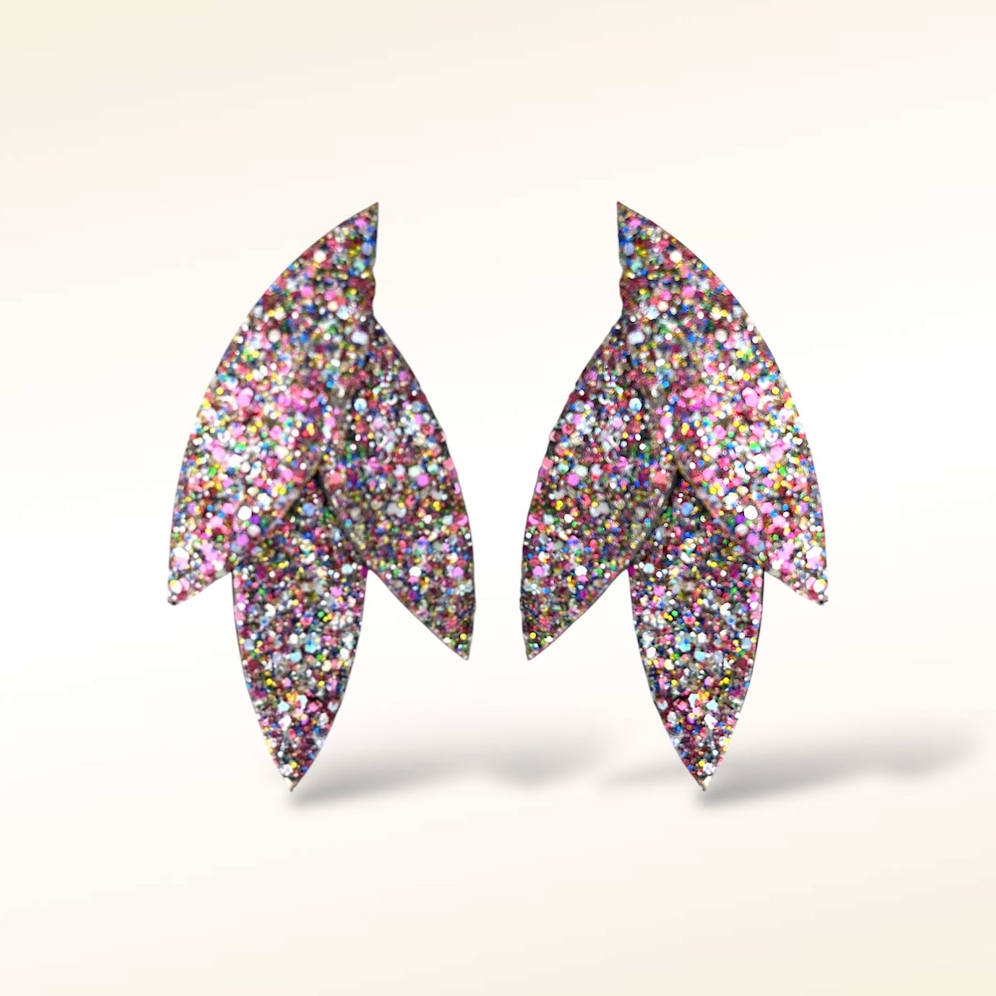 Boucles d'oreilles en cuir Frida Glitter