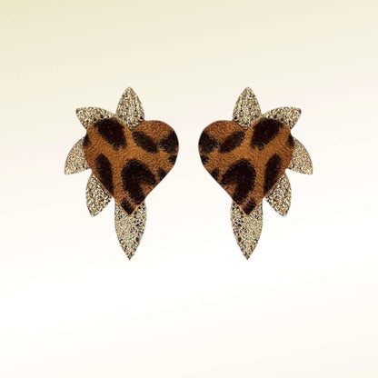 Boucles d’oreilles en cuir Cœur de Pirate