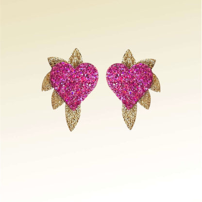 Boucles d’oreilles en cuir Cœur de Pirate