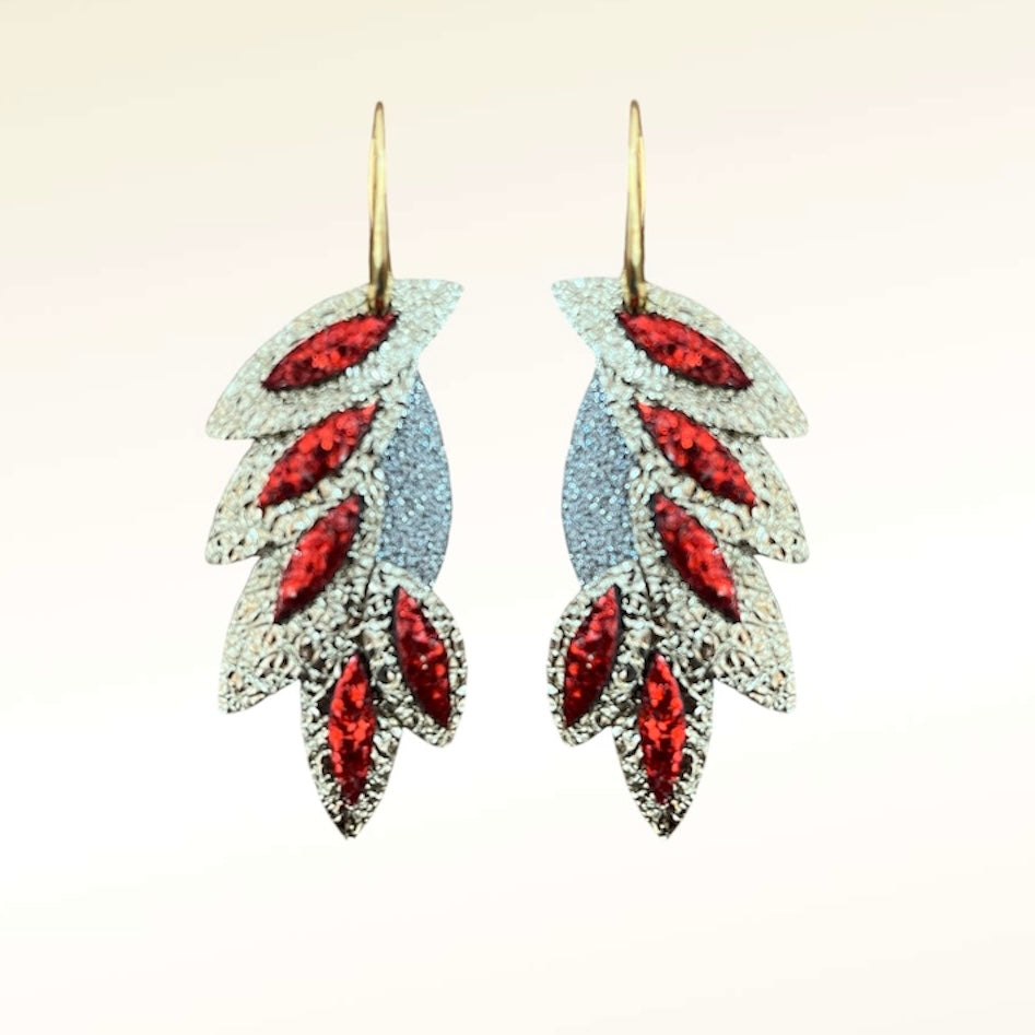 Boucles d'oreilles en cuir Miss Colibri