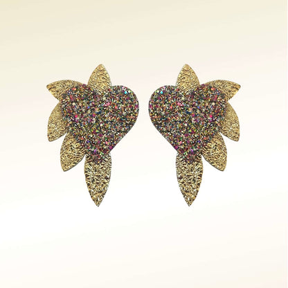 Boucles d’oreilles en cuir Cœur de Pirate