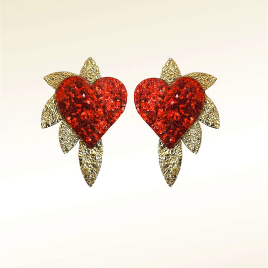 Boucles d’oreilles en cuir Cœur de Pirate