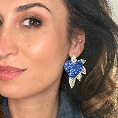 Boucles d’oreilles en cuir Cœur de Pirate