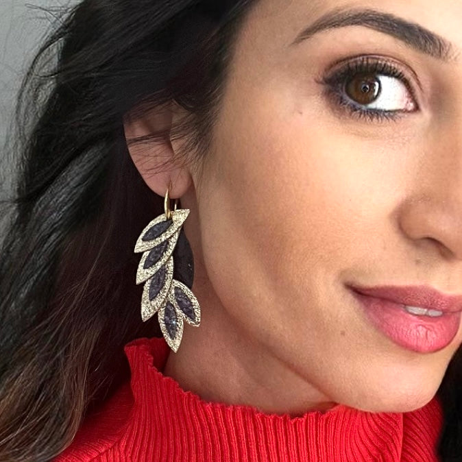 Boucles d'oreilles en cuir Miss Colibri