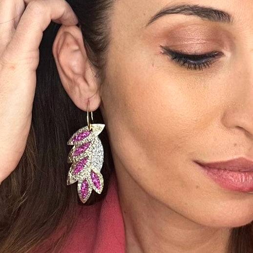 Boucles d'oreilles en cuir Miss Colibri