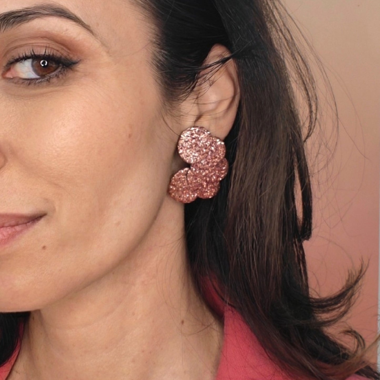 Boucles d'oreilles en cuir Rosalie Glitter