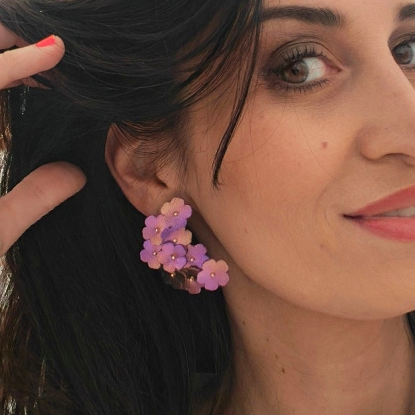 Boucles d'oreilles en cuir Mi-Avril