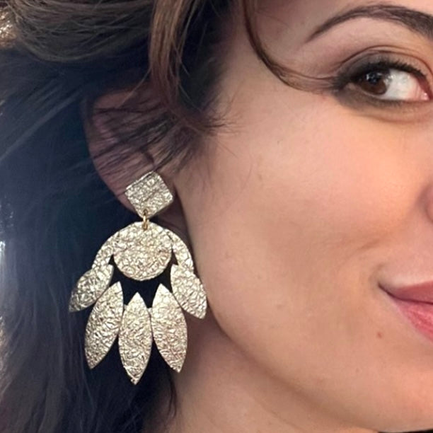 Boucles d'oreilles en cuir Saga
