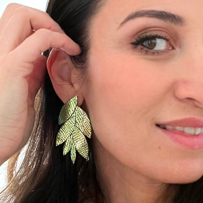 Boucles d'oreilles en cuir Glow