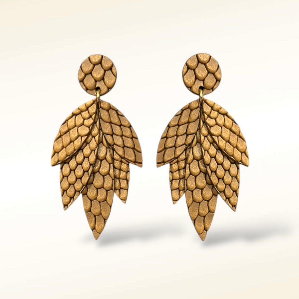 Boucles d'oreilles en cuir Amazon