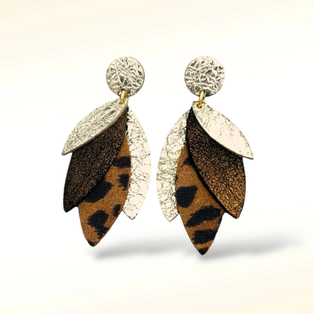 Boucles d'oreilles en cuir Pampa