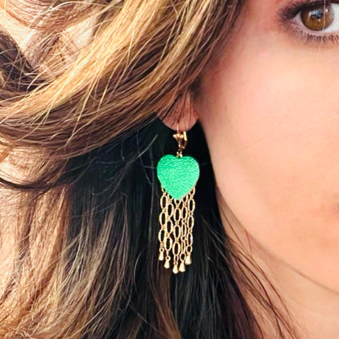 Boucles d'oreilles en cuir Aphrodite