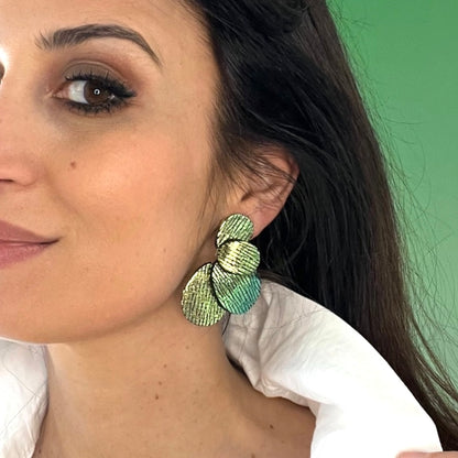 Boucles d'oreilles en cuir Dali