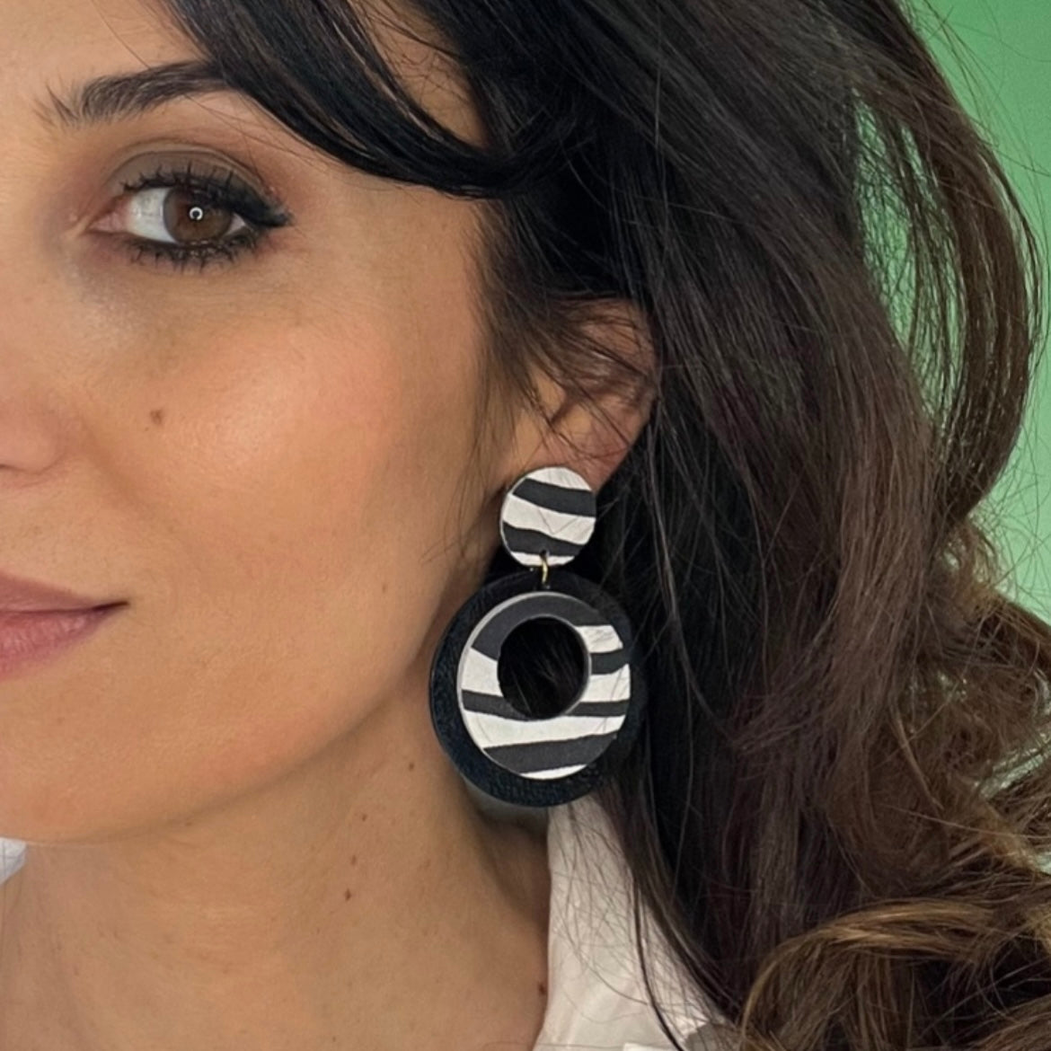 Boucles d'oreilles en cuir Vinyle