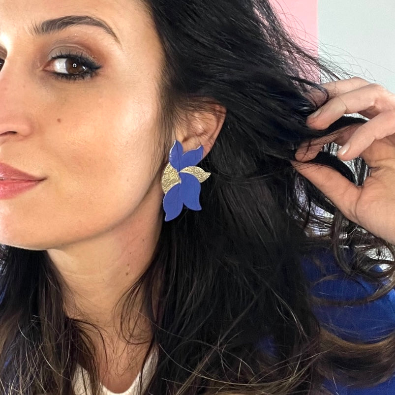 Boucles d'oreilles en cuir Flora