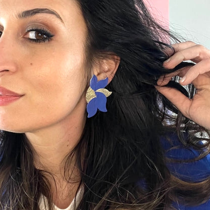 Boucles d'oreilles en cuir Flora