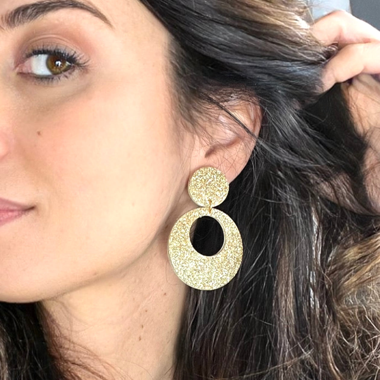Boucles d'oreilles en cuir Karine