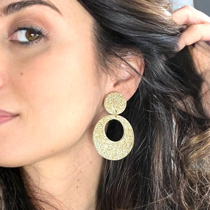 Boucles d'oreilles en cuir Karine