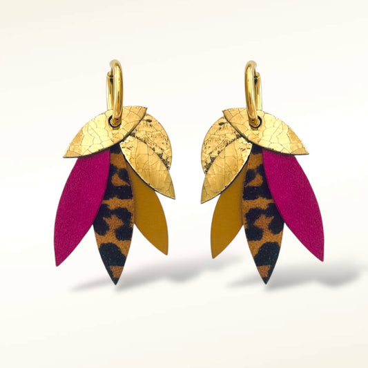 Boucles d'oreilles en cuir Sunshine
